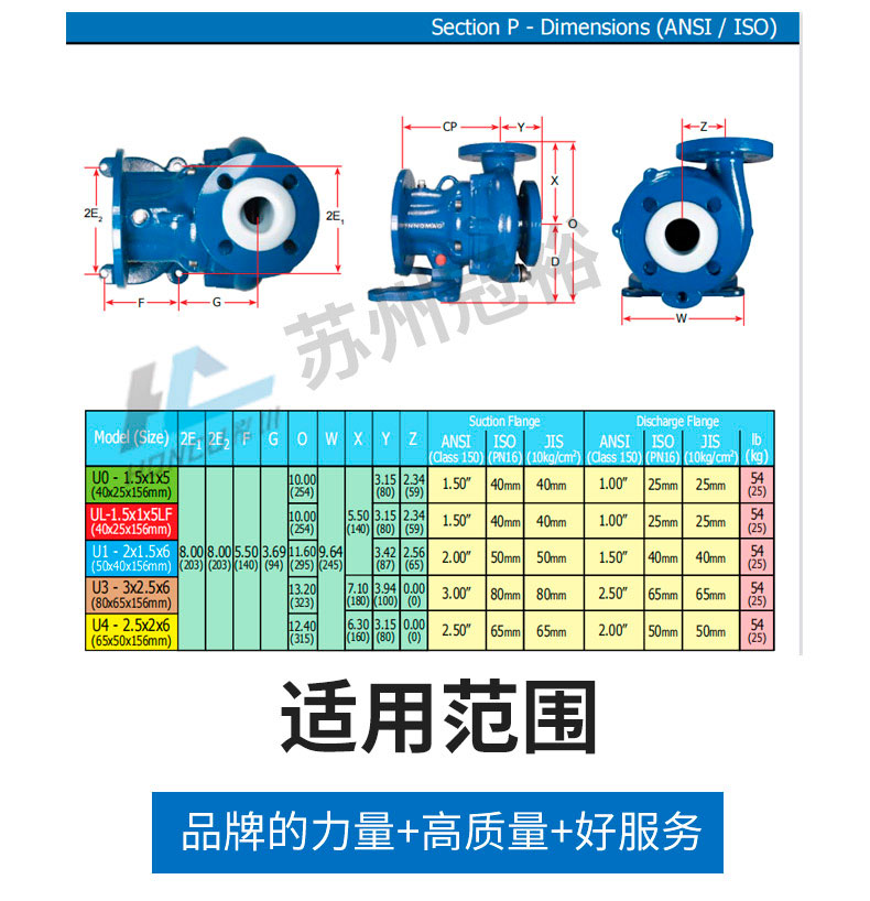 U-MAG系列PFA内衬氟磁力泵